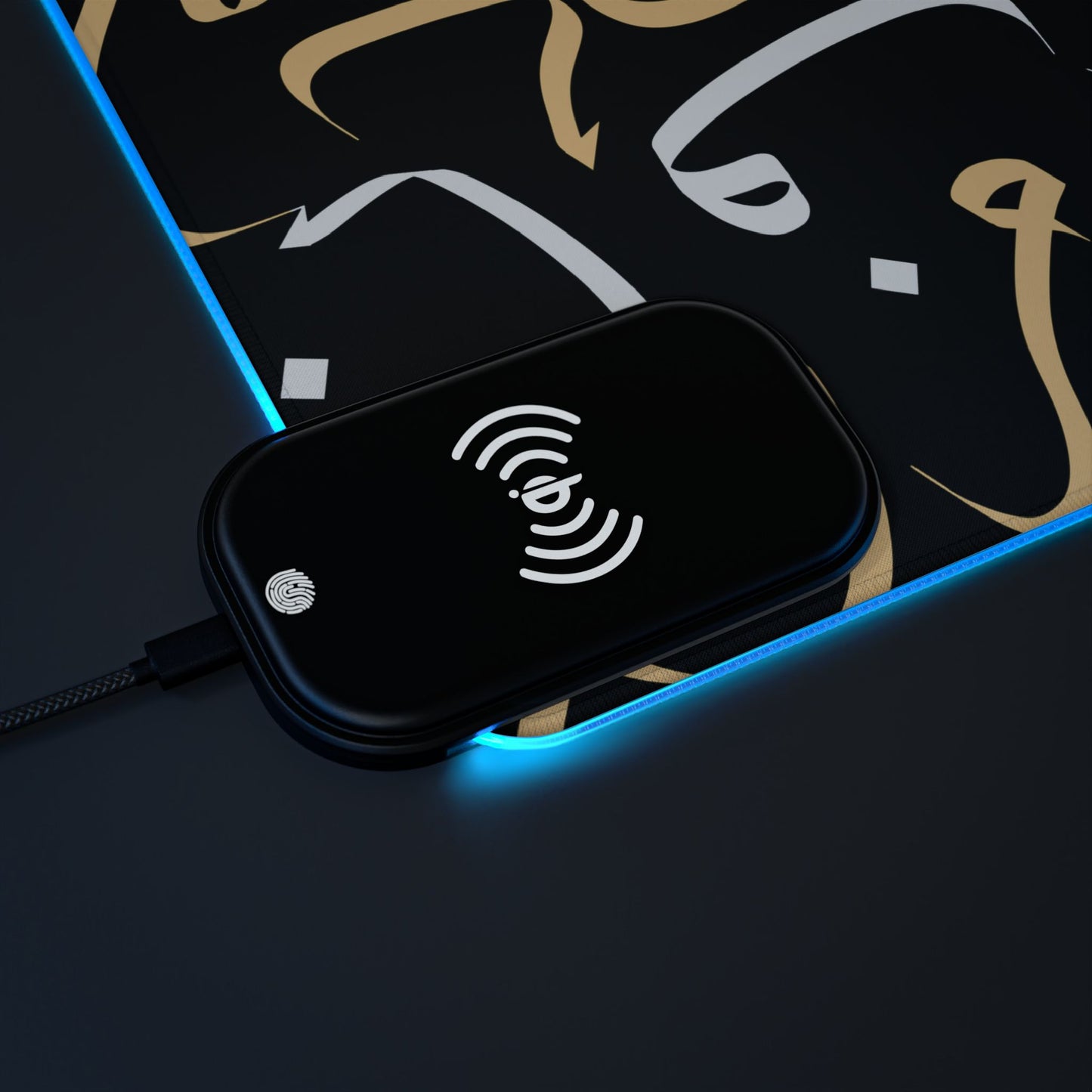 Starlit Obsidian LED Desk Mat