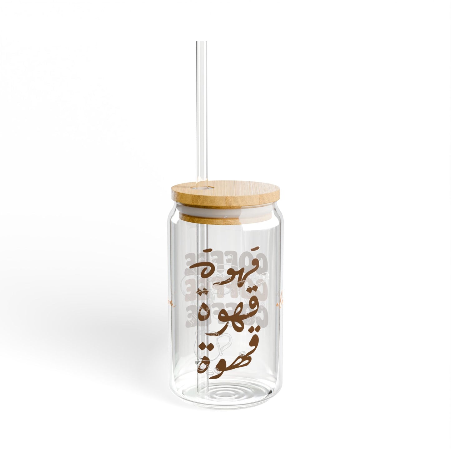 Qahffee Glass Cup (English)